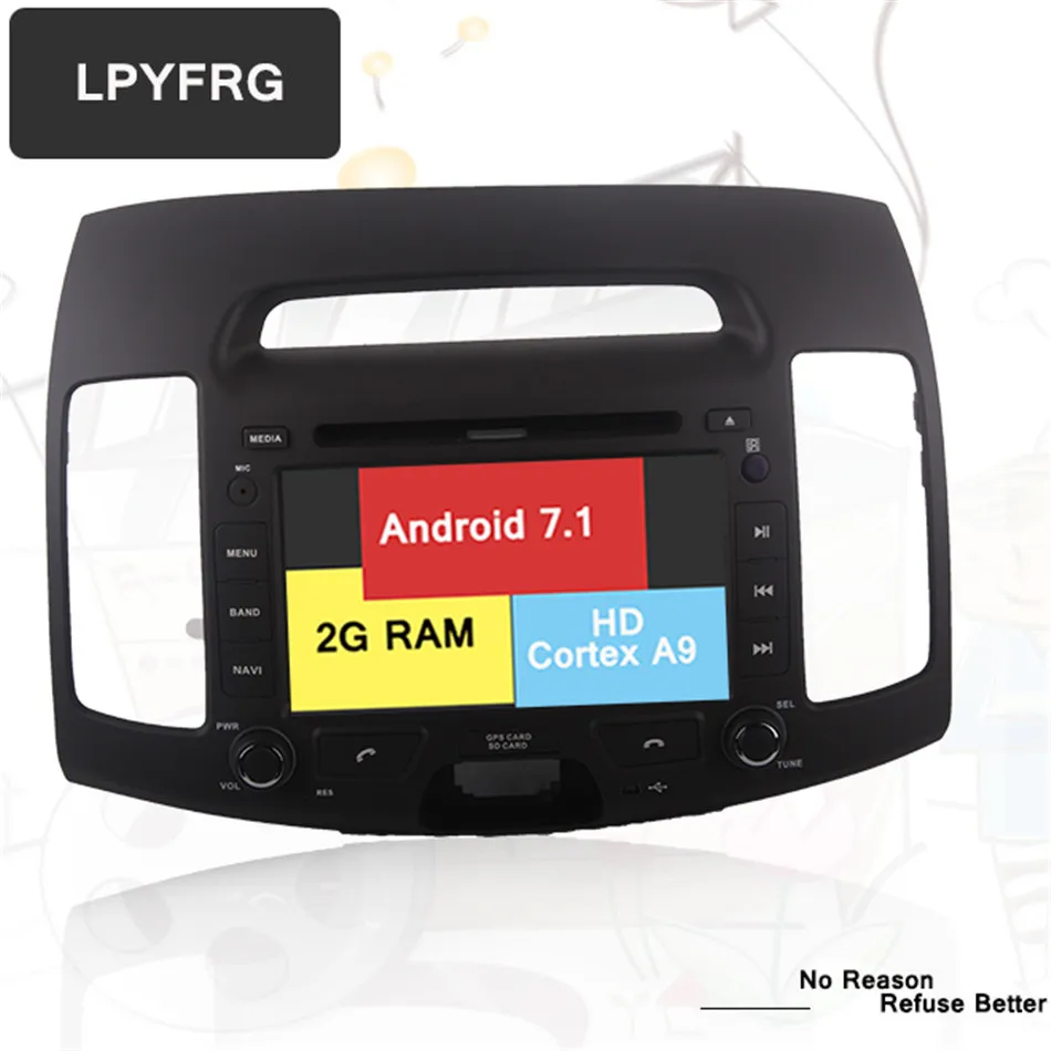 Для Hyundai Elantra 2008 2009 2010 2011 Автомобильный dvd-плеер четырехъядерный android 7 1 4G gps bluetooth