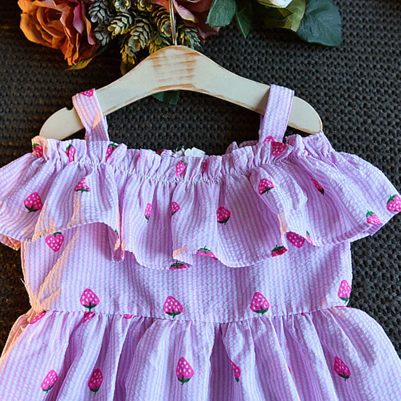 Toddler Girl Summer Dresses Striped Princess Girls Children Clothing Kids For With Headband 2019 | Детская одежда и обувь