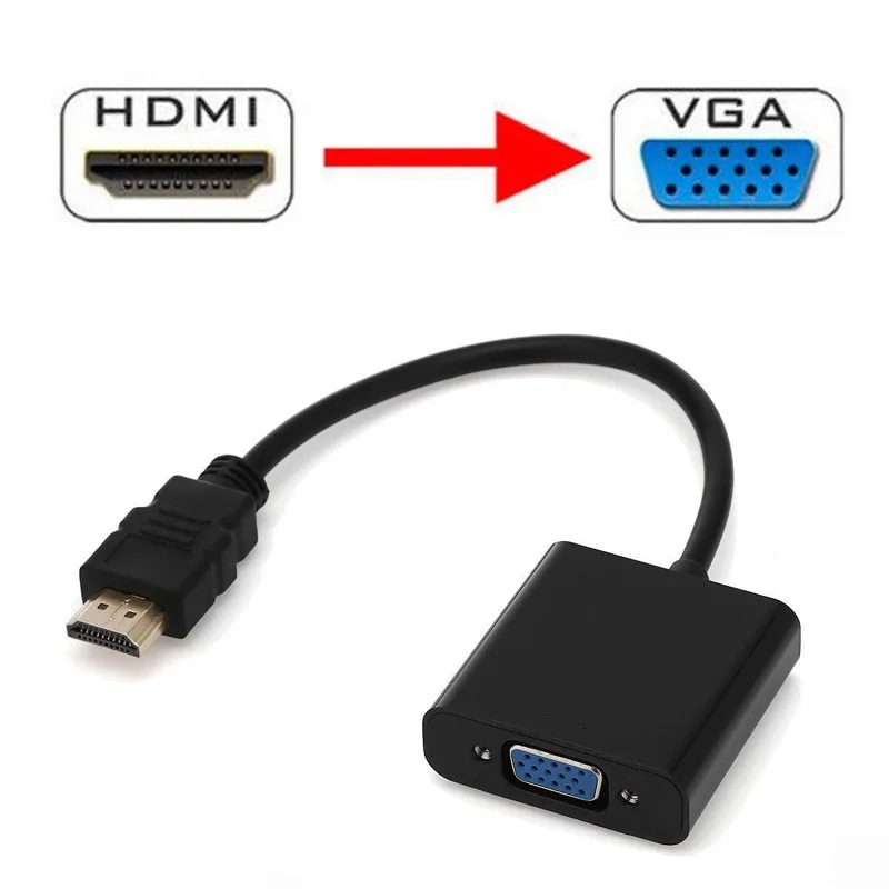 

HDMI-compatible to VGA Adapter Digital to Analog Converter 1080P Cable For Xbox PS4 PC Laptop TV Box to Projector Displayer HDTV