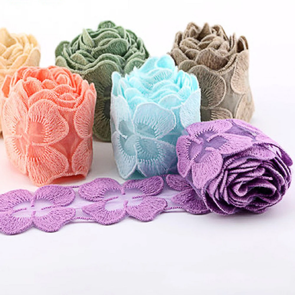 1 ярд/лот Европейская кружево лента тесьма ширина 50 мм кружевная ткань отделочные