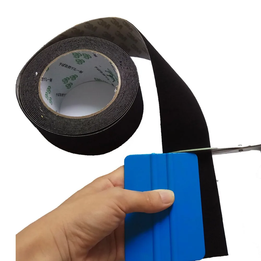 5 м/рулон автомобильная виниловая пленка скребк см войлочная кромка черная ткань