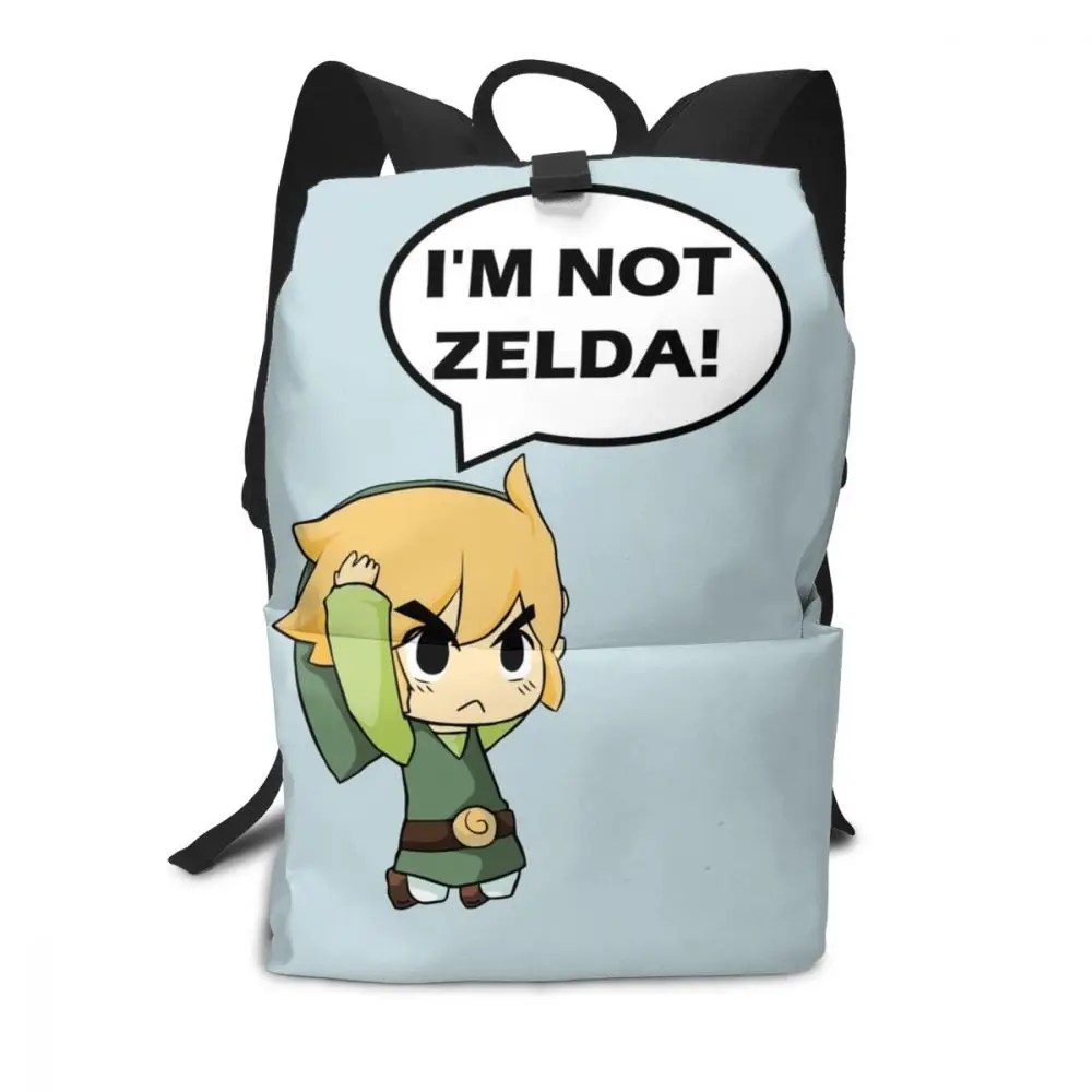 Zelda рюкзак Im не рюкзаки Zelda Подростковая Высококачественная сумка многофункциональный, туристический тренд мужские и женские сумки с принтом - Цвет: Im Not Zelda