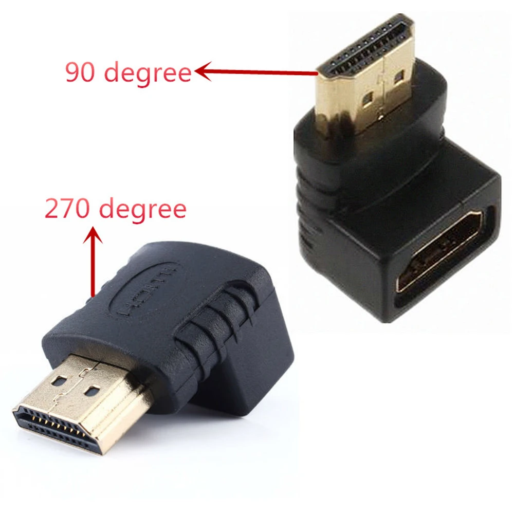 Адаптер для кабеля HDMI Папа 1 шт. преобразователь удлинитель угол 90 градусов 270 HDTV