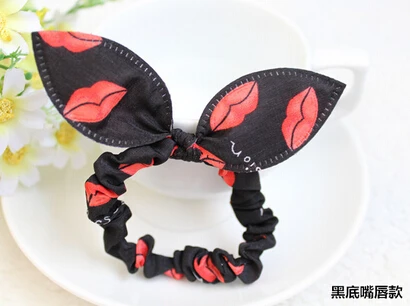 

4 colors 1pcs High Quality Rubber bands Wholesale 2015 Hair Accessories Mouth Elastic Hair Bands Headbands For Women Hair Bows