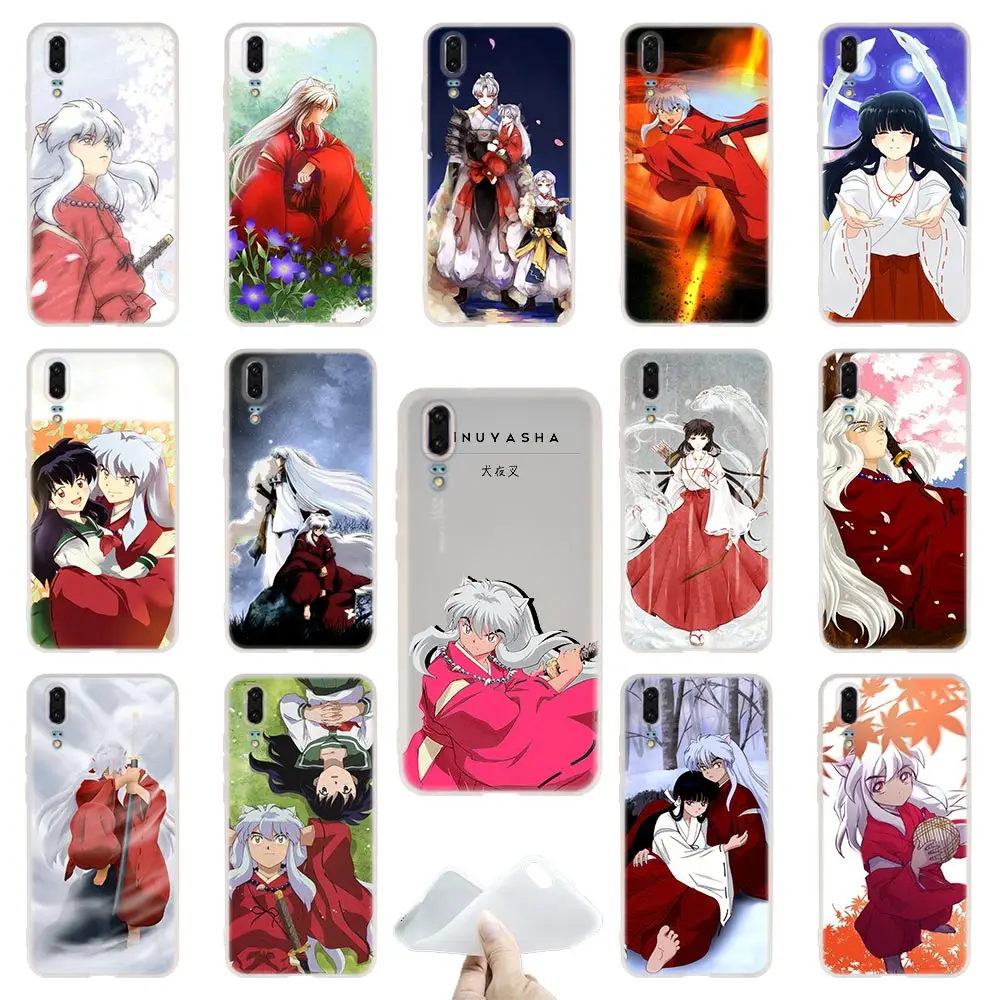 Чехол для телефона Inuyasha из японского аниме и ТПУ мягкие чехлы Huawei P40 P30 P20 Pro P10 P9 Lite