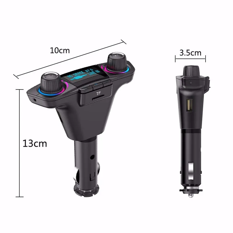 MALUOKASA fm-передатчик Aux модулятор Bluetooth Handsfree автомобильный комплект автомобильный аудио mp3-плеер с Умной зарядкой двойной USB Автомобильное зарядное устройство