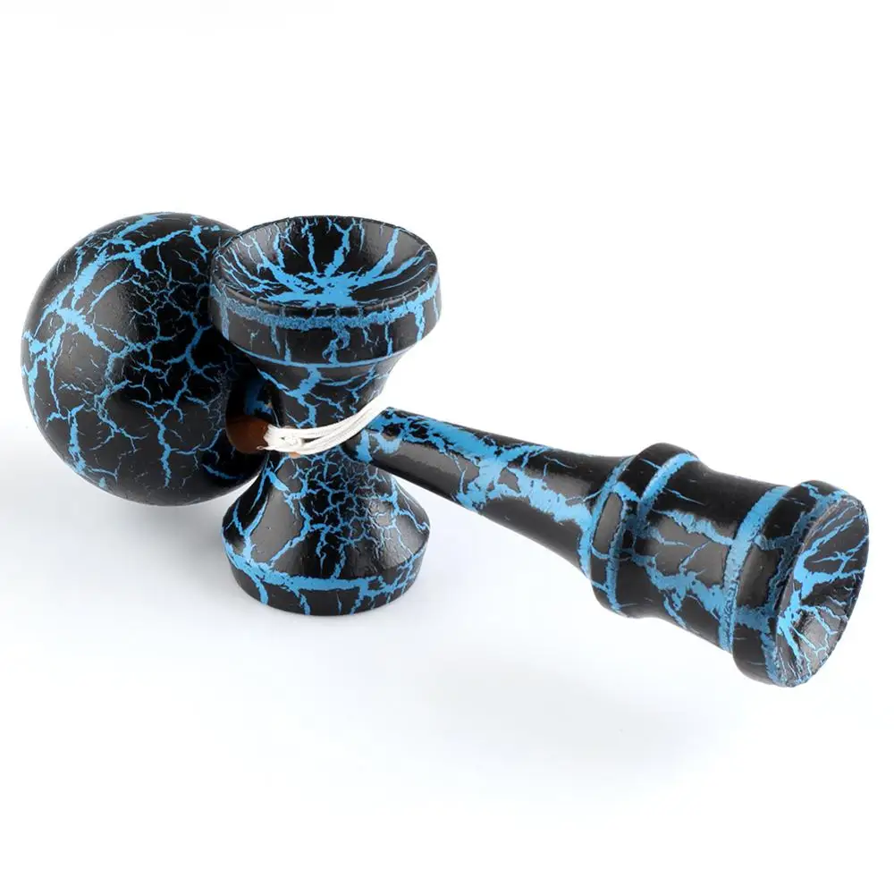 Бамбук черный на голубом рисунок трещин деревянные Kendama детские игрушки