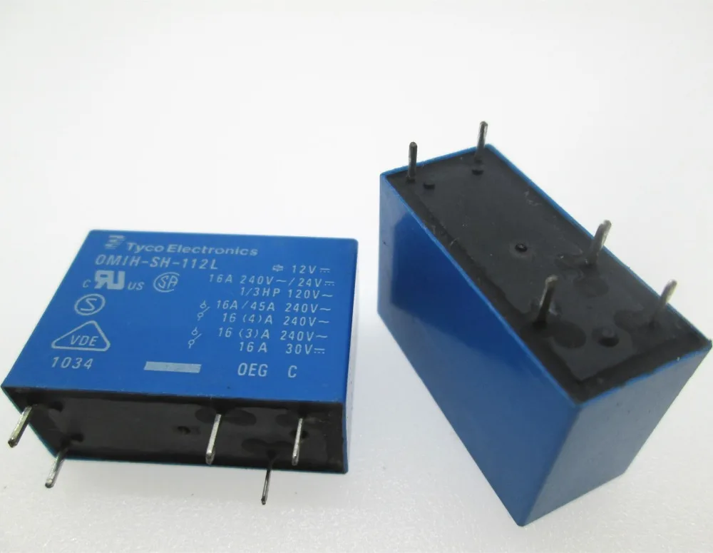 Новое реле 12 В OMIH SH 112L 12VDC OMIHSH112L DC12V 12В 16A 240VAC DIP6 10 шт./лот|Реле| |