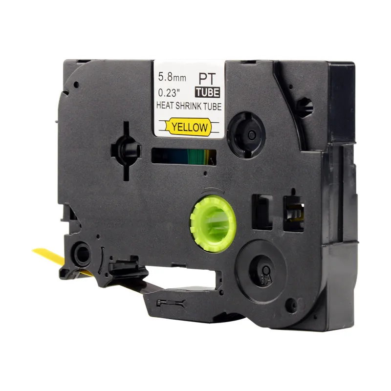 5 шт. совместимая TZ этикетка термоусадочная трубчатая лента HSe 611 8 мм 1 м черный на