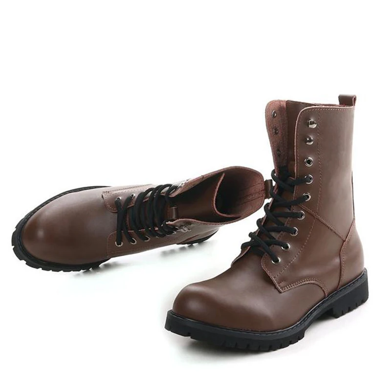 Мужская обувь из натуральной кожи для пеших прогулок зимние Плюшевые Ботинки Martin