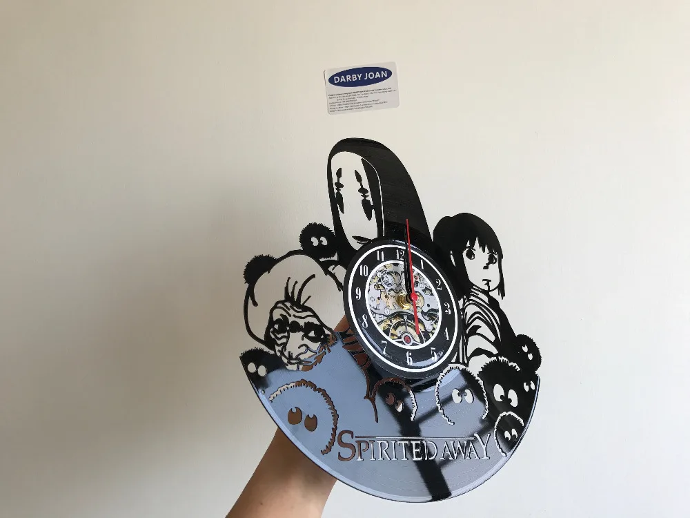 Виниловые настенные часы для свадебного декора в винтажном стиле с изображением