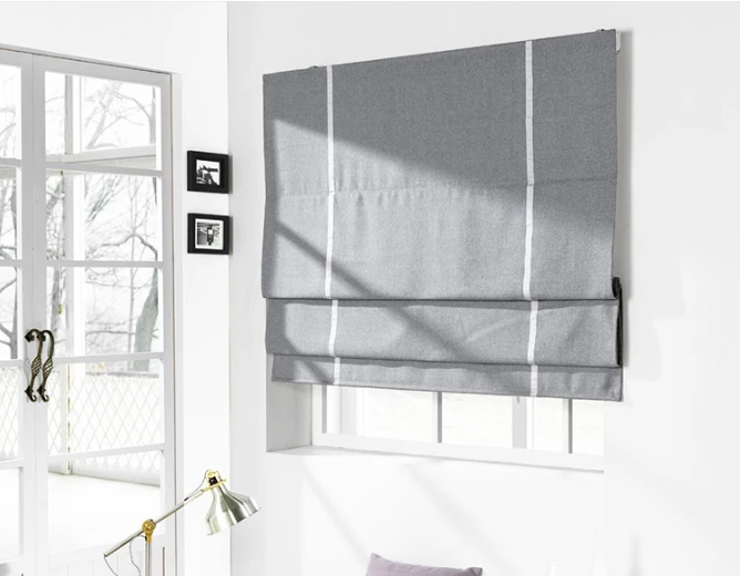 Штора из хлопка и льна на заказ штора в римском стиле для гостиной ванной комнаты