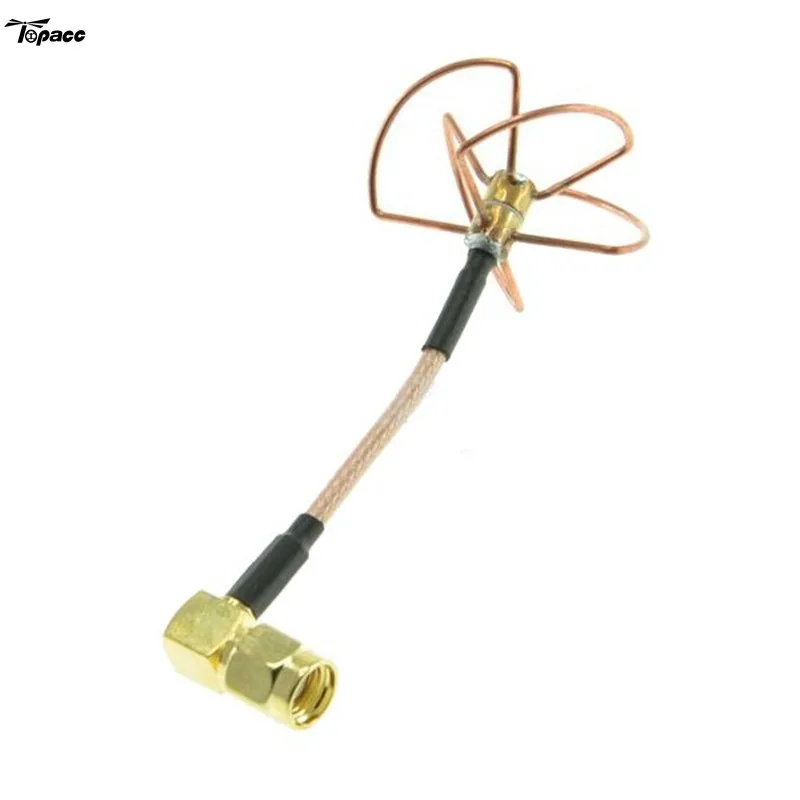 2PCS FPV 5.8G 4 Leaves Circular Polarized RHCP RX Antenna L Type SMA Male | Электроника