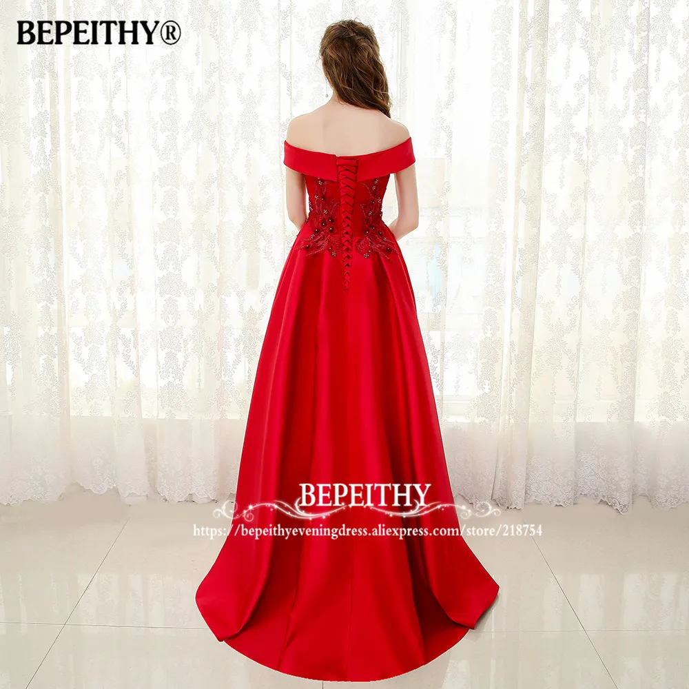BEPEITHY длинное вечернее платье с открытыми плечами кружевной топ короткими