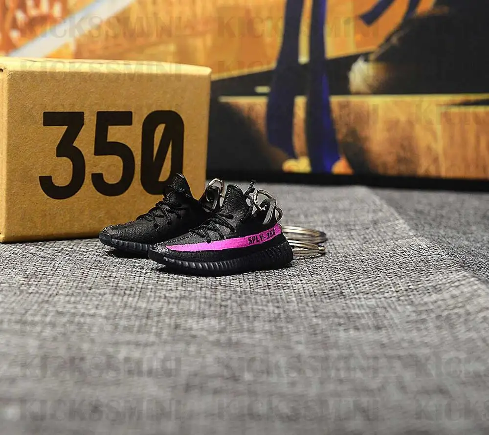 sk047-8 a pair Дропшиппинг, высокое качество, 350, черный, фиолетовый цвет, тапки, брелки, 1/6 масштаб, 3D, мини тапки для обуви, Джордан, брелок, кукла, аксессуар - Цвет: sk047-8 a pair