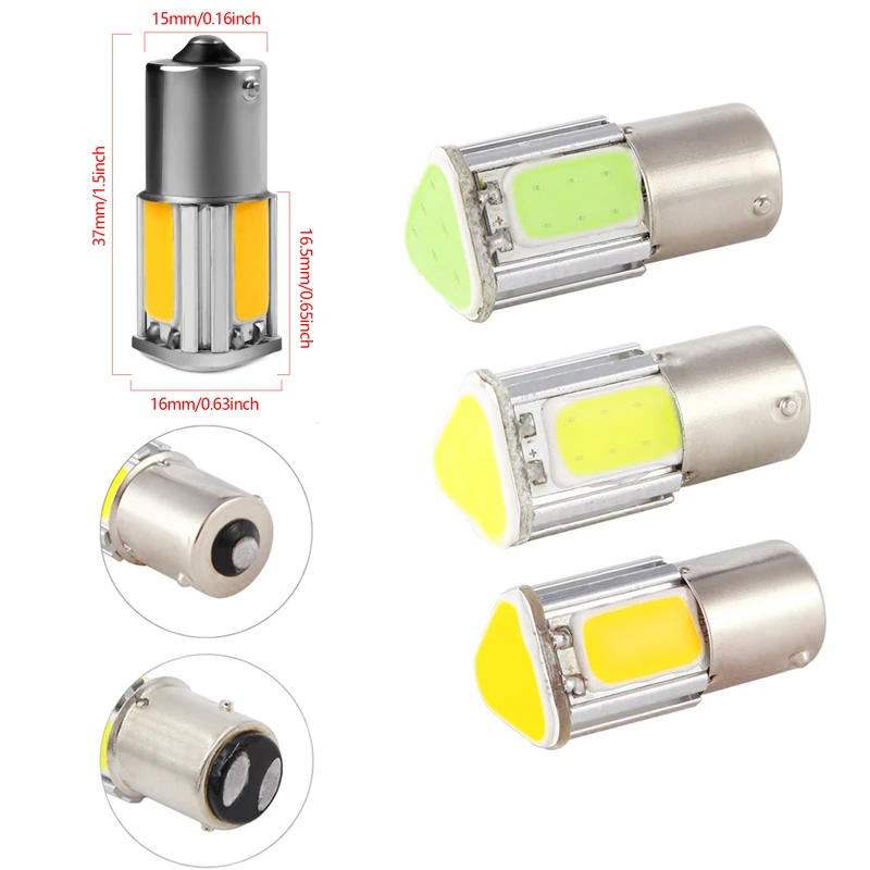 Jiaderui практичный светодиод 1 шт. P21/5 Вт 1156 1157 p21w bay15d ba15s LED COB 12V сигнал поворота