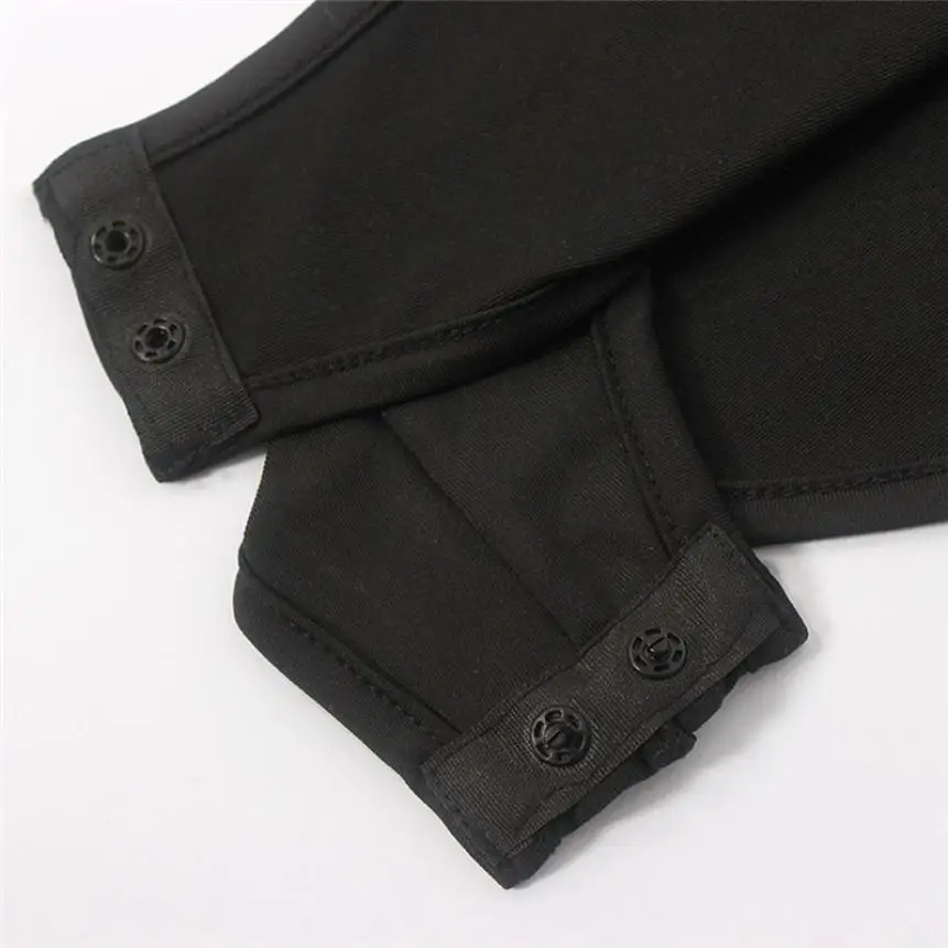 2018 женский чокер с высокой горловиной Облегающий комбинезон рукавами клетками