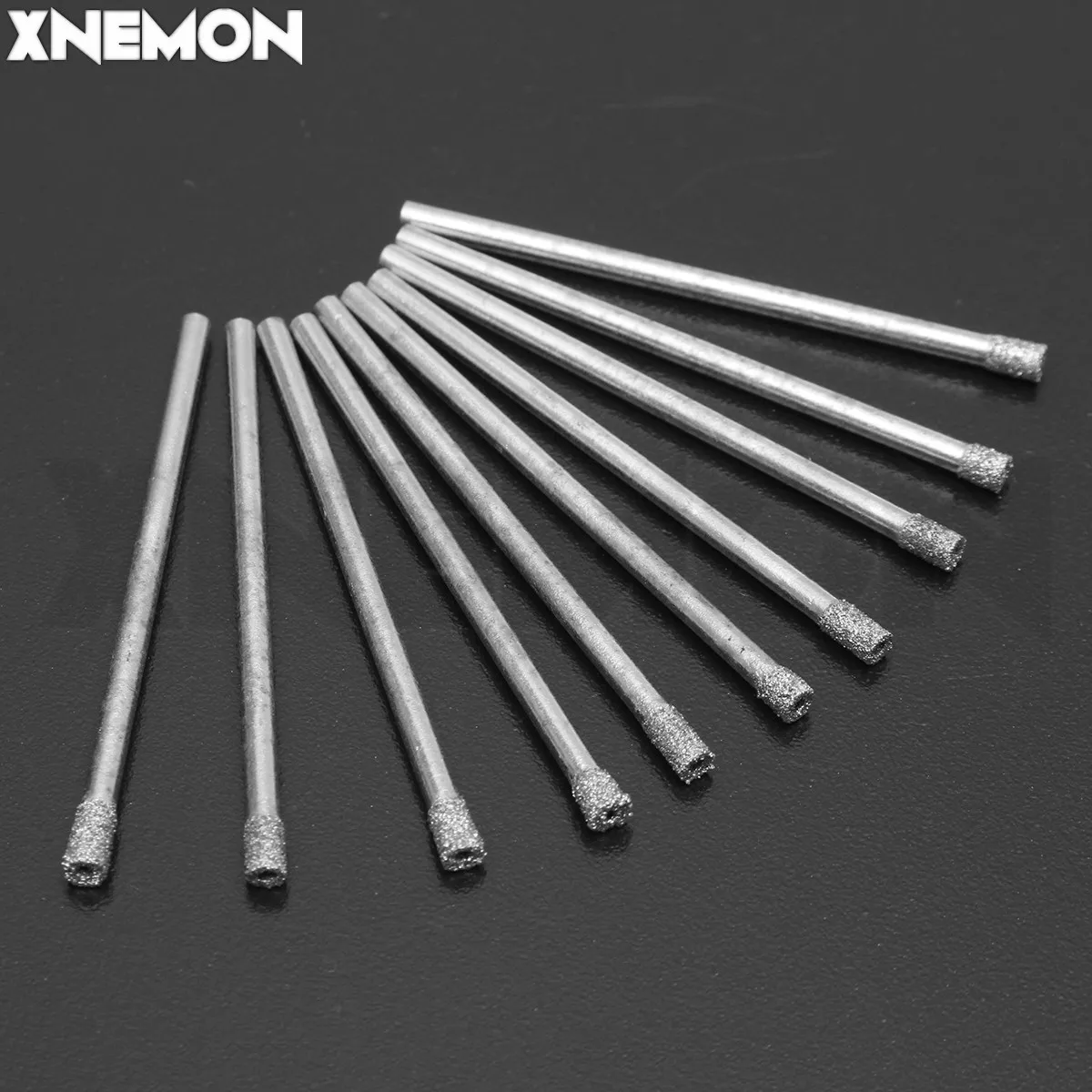 

XNEMON 10 шт. 3 мм 1/8 "набор сверл с алмазным покрытием, сверла с кольцевой пилой для стеклянной мраморной плитки длиной 50 мм