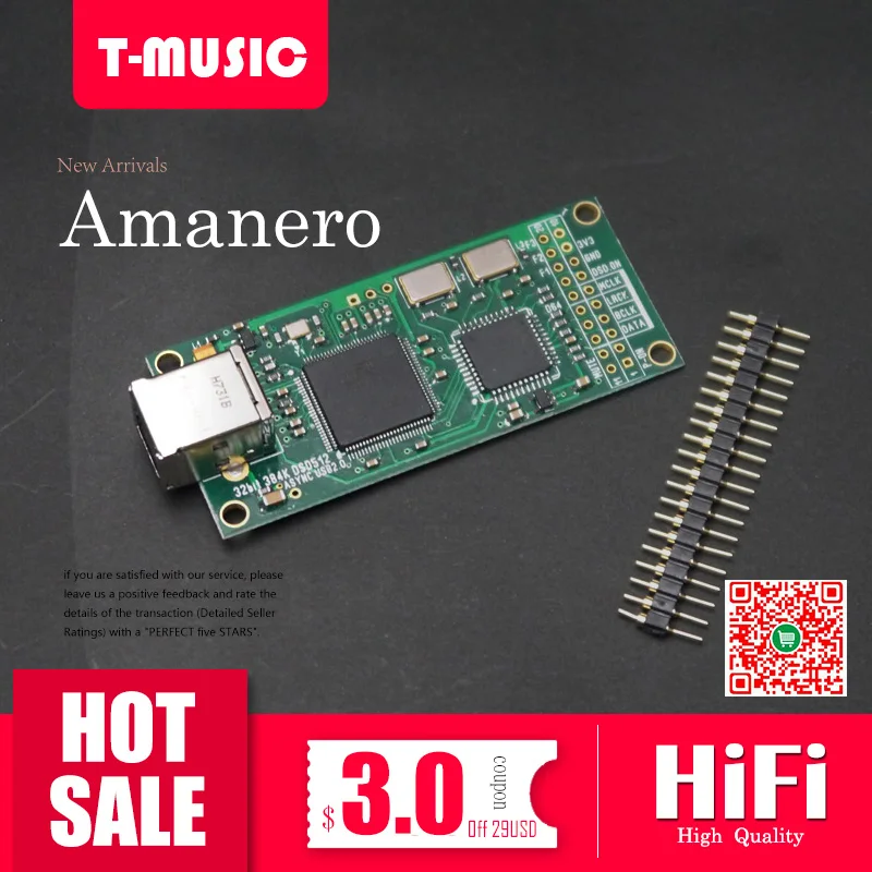 USB модуль для DAC I2S Out 384K DSD512|Усилители мощности| |