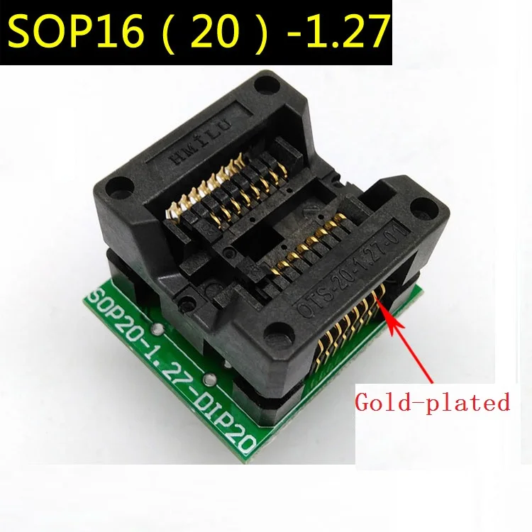 SOP16 чип горелка 209mil IC тестовое сиденье OTS20 1.27 01 Программирование шаг 1 27