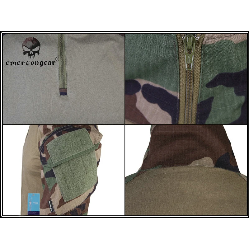 Emerson gear Gen2 Woodland Combat Shirt & Pants с налокотниками наколенники страйкбол тактическое