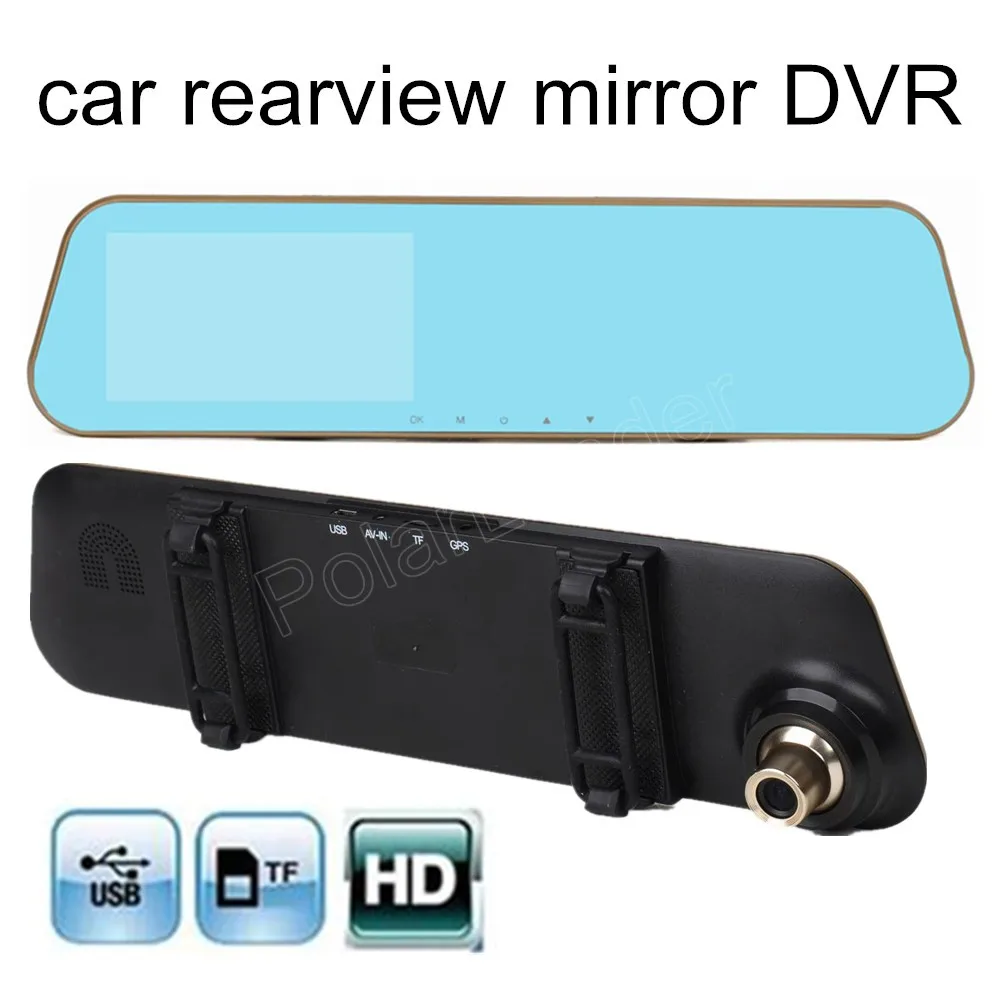 Автомобильное зеркало заднего вида 4 3 дюйма HD DVR 170 градусов широкий угол обзора