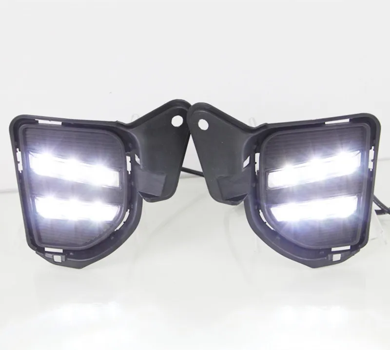 White Yellow Car LED Daytime Running Light DRL Daylight Fog Lamp Headlight Kit For Toyota Hiace 2014 2015 2016 | Автомобили и