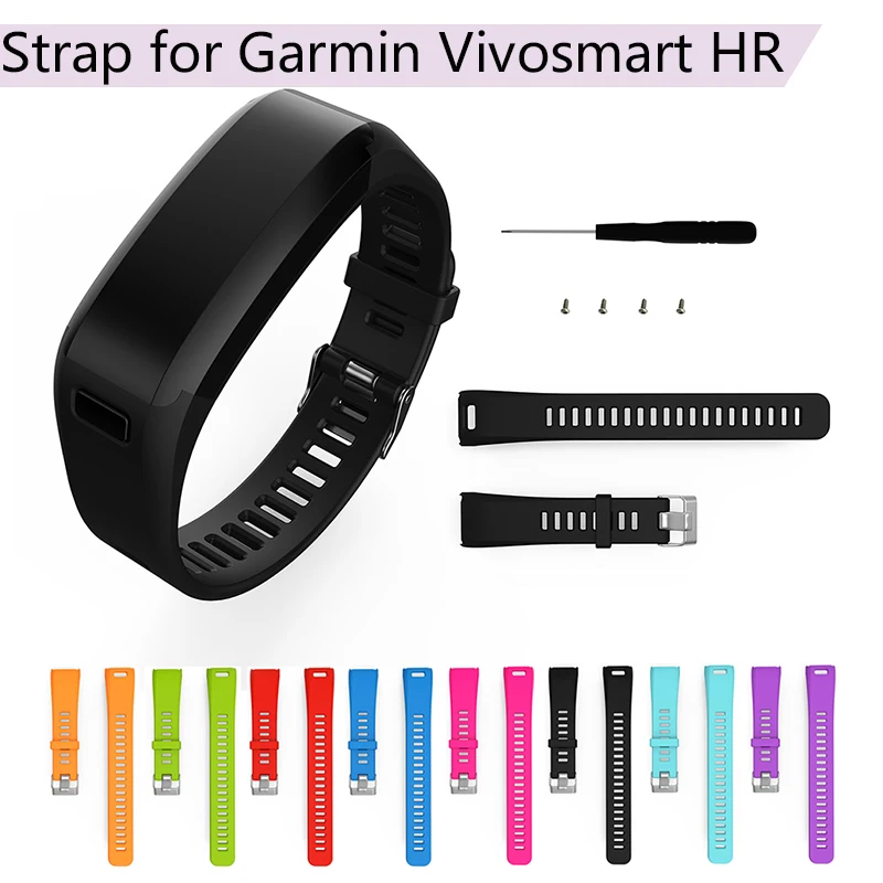 Спортивные Мягкие силиконовые браслеты браслет для Garmin Vivosmart HR Сплит ремень с