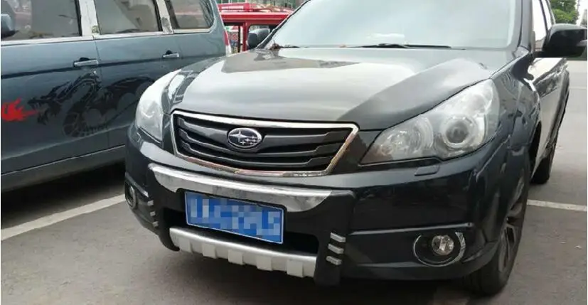 Высокое качество ABS хром для автомобиля передние+ задние защитные бамперы защита противоскользящая пластина подходит для Subaru Outback 2009 2010 2011 2012