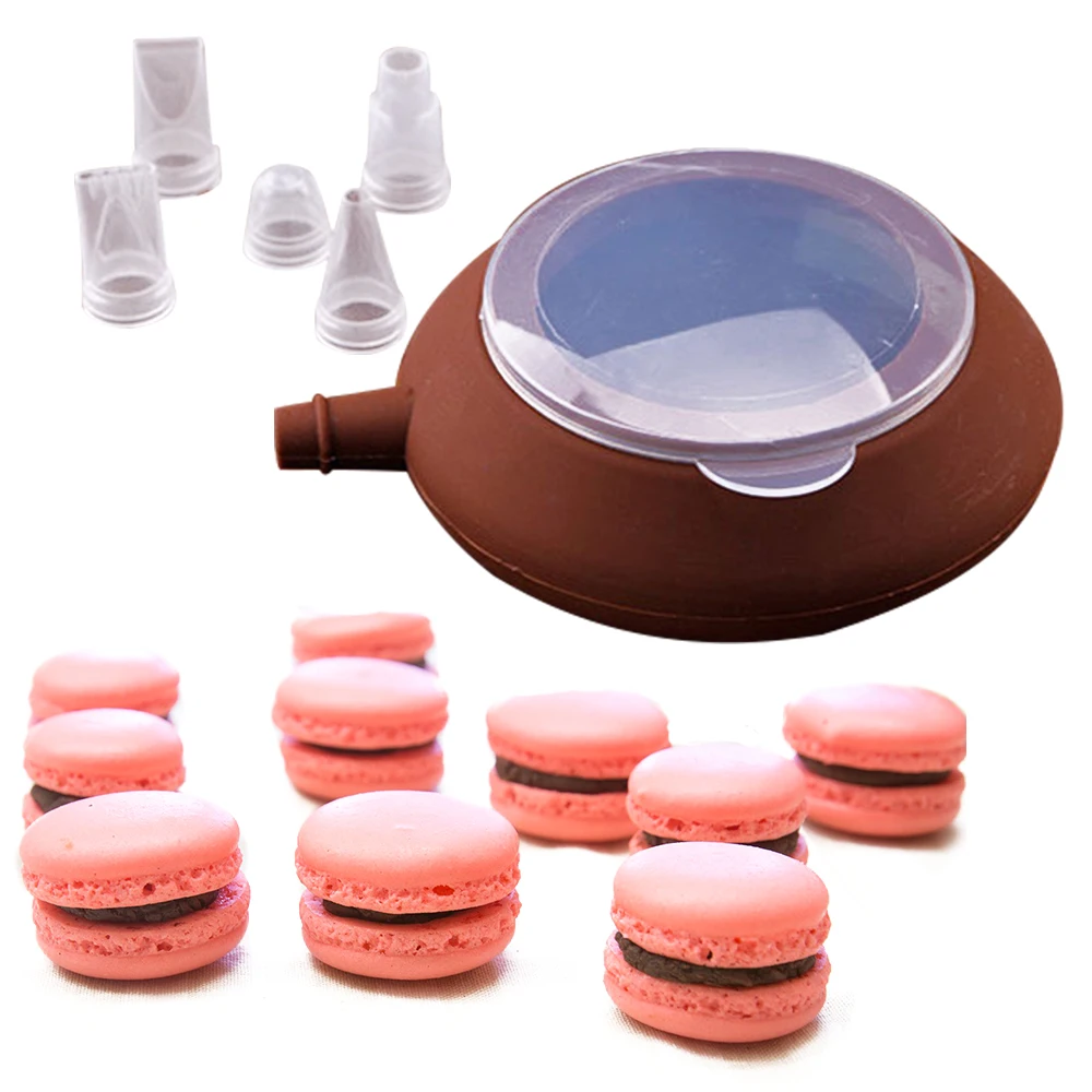 5 шт./компл. набор силиконовых соплов для макарунов 4 насадки Набор макаруна крема