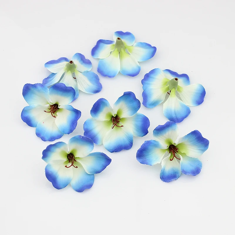 200 шт./лот весенние шелковые орхидеи искусственные цветочные головки Gladiolus цветы