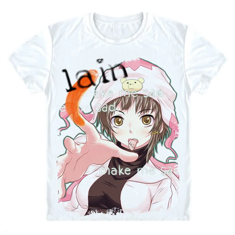 Винтажная футболка с короткими рукавами Серия экспериментов Lain|vintage tshirt|t shirtscience