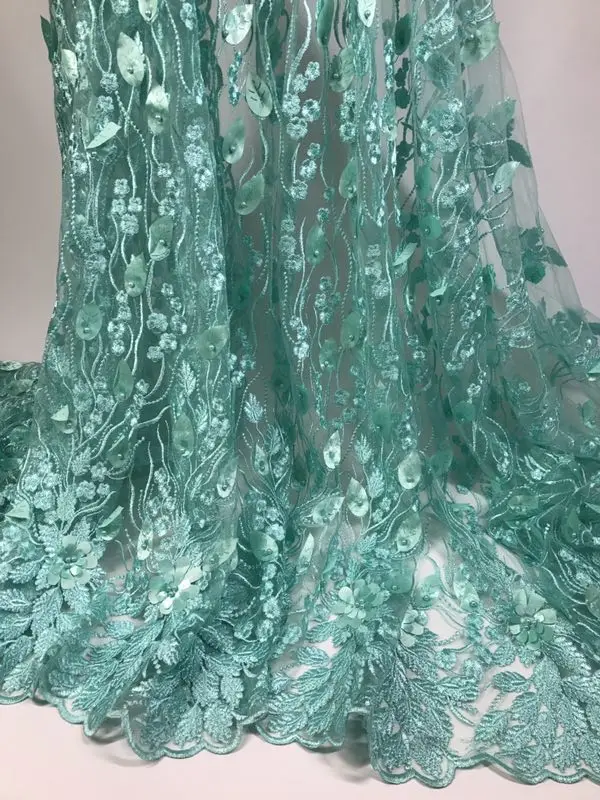 Мягкие Нигерии кружевной ткани для свадьбы 2017 непревзойденной 3D высокого класса