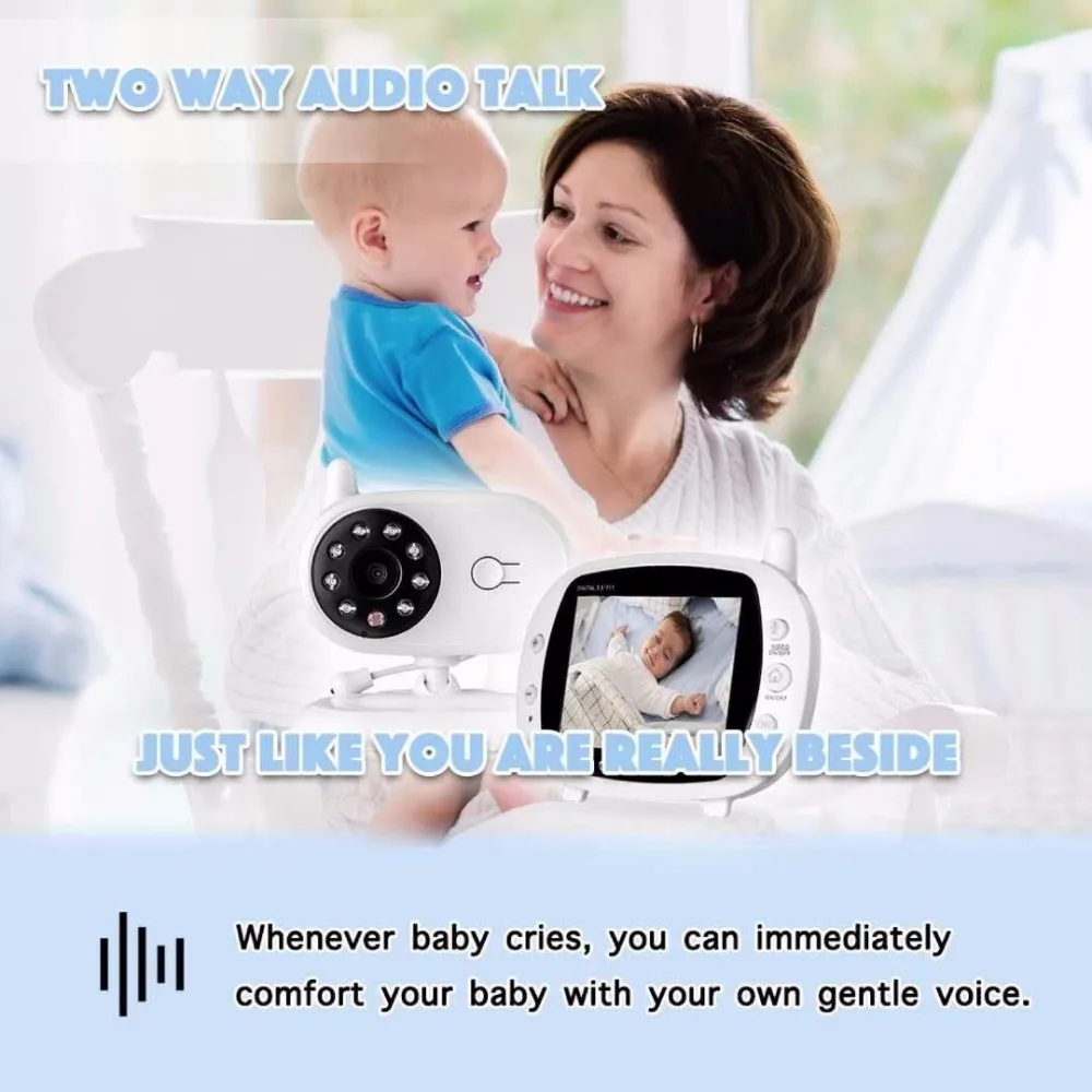 Камера WLSES babyphone видеоняня ЖК дисплей 3 5 дюйма ИК ночное видение домофон Lullaby