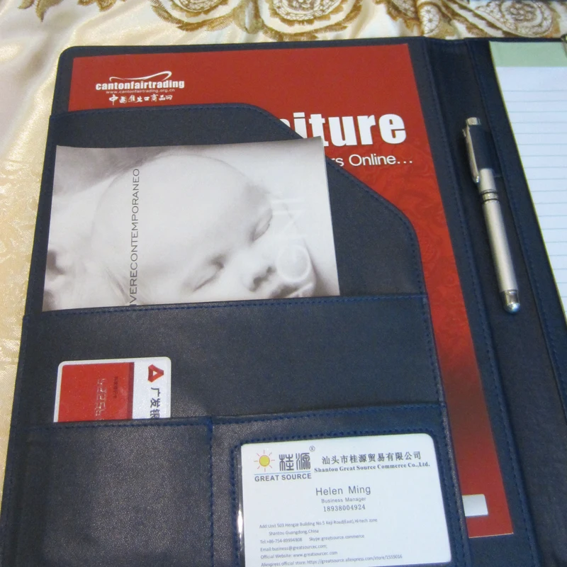 Кожаная папка формата А4 Папка с набором менеджеров Padfolio