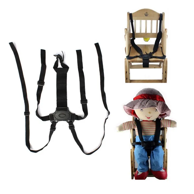 Детский ремень безопасности на колесиках, защитный ремень, трехколесный ремень, ремень для обеденного стула, бандаж, пятиточечный ремень бе...