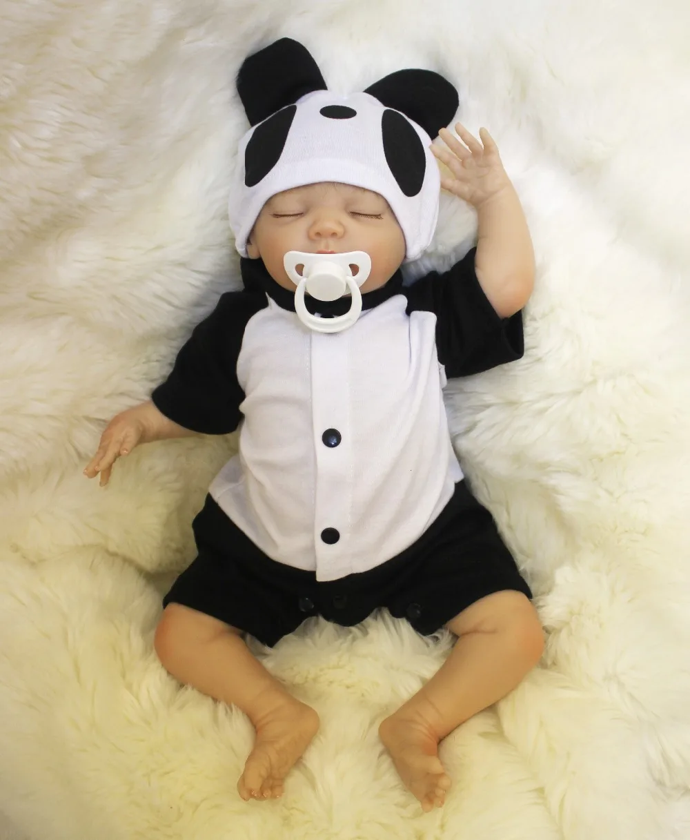 

OtardDolls Bebe Reborn 18 дюймов Кукла для новорожденных мягкая виниловая силиконовая кукла для новорожденных bonecas панда одежда для детей Подарки