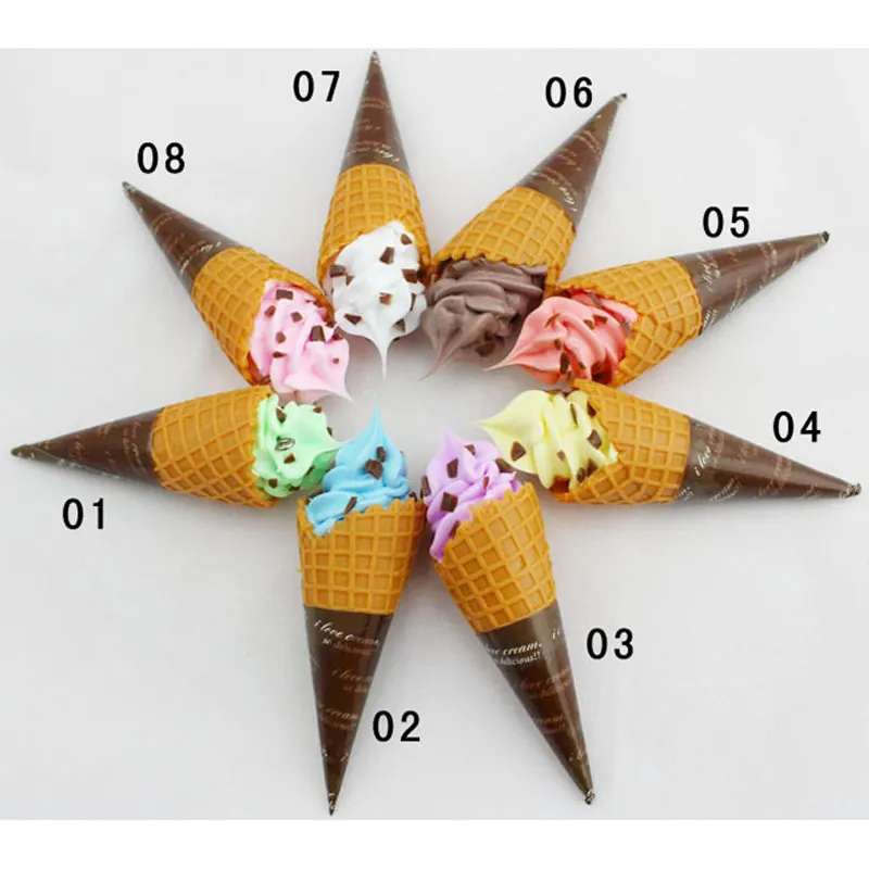 10 шт./лот миниатюрный конус для мороженого пластиковые поделки из ПВХ