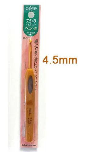 4.5mm Японский Клевер алюминиевый мягкий на ощупь крючок для вязания спиц подлинный из Японии - Цвет: 4.5mm