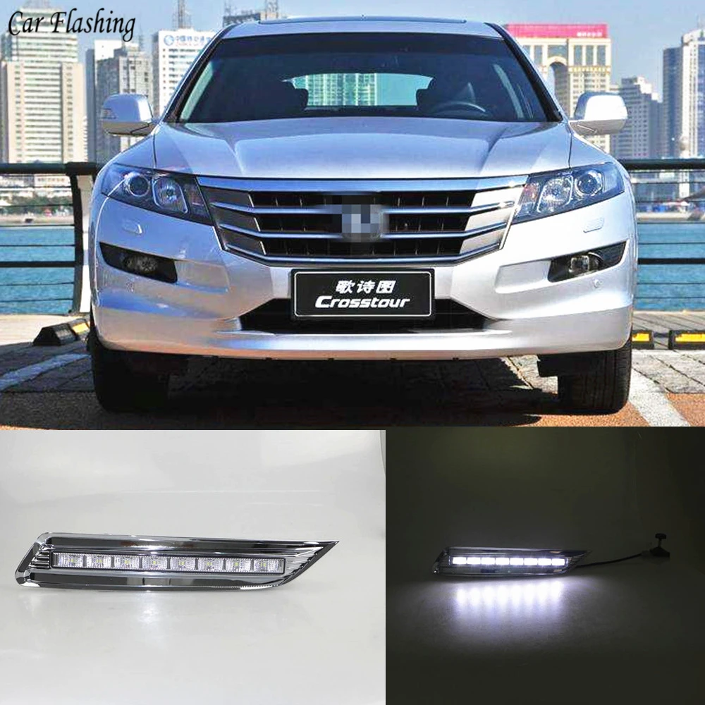 Автомобильная проблесковая 1 Набор для Honda 2011 2012 2013 светодиодный DRL Дневной