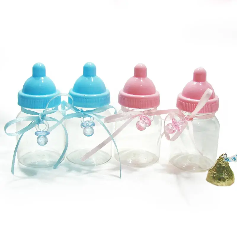 Новый 12 шт. Baby Shower подарок бутылку синий мальчик розового цвета для девочек на