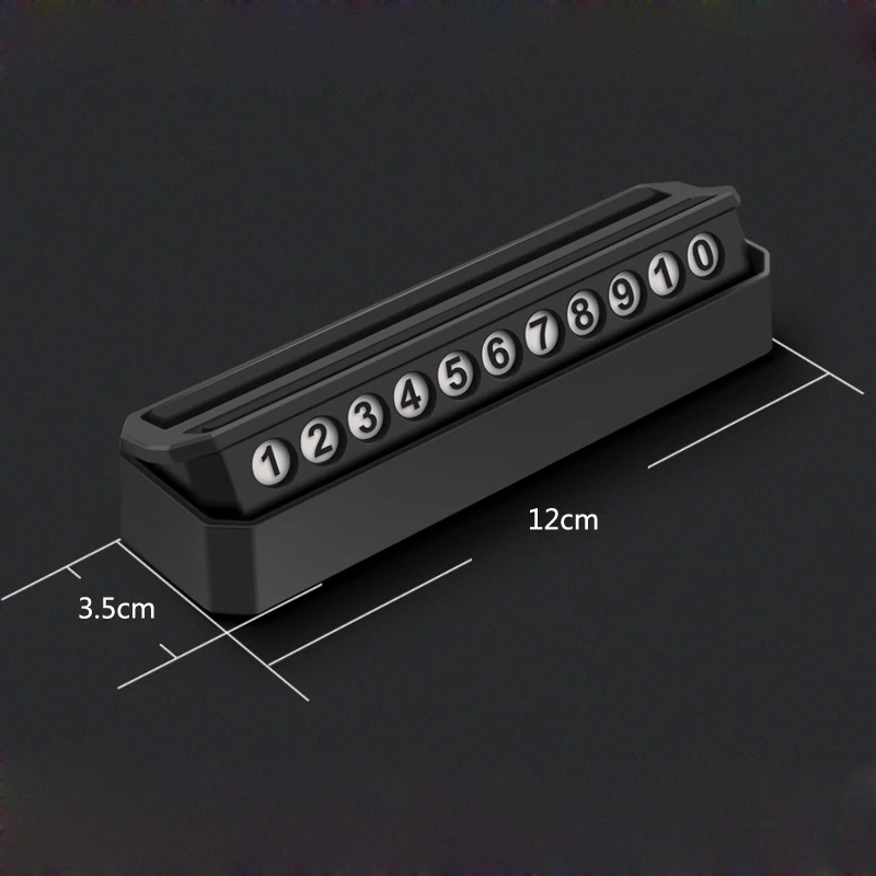 

Car Styling Telephone Number Card Sticker Double Side Switch Number 360 Degree Temporary Car Parking Card Phone Number Card