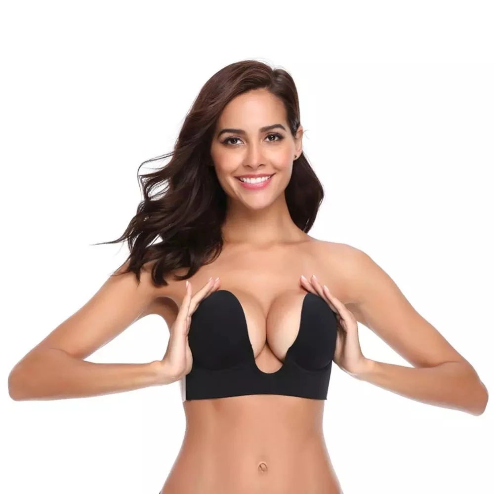 

100pcs/U Style Silicone Bra Pad For Swimsuit Strapless Push Up Invisible Bra