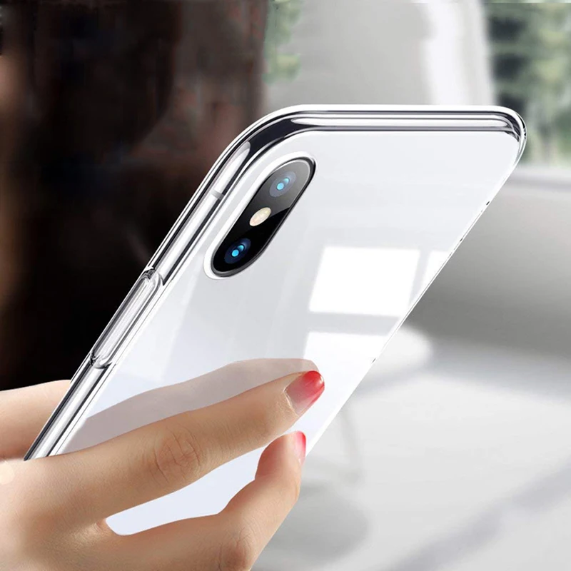 Для iPhone 7 8 XR X XS Max 6 6S Plus 5 5S SE чехол для телефона Роскошный ультра тонкий прозрачный