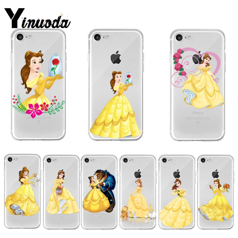 Yinuoda Beauty and the Beast Belle чехол с принцессой мобильный телефон для Apple iPhone 8 7 6 6S Plus X XS max 5