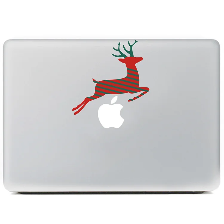 Рождественская наклейка лось Виниловая для сделай сам Macbook Pro / Air 11 13 15 дюймов на