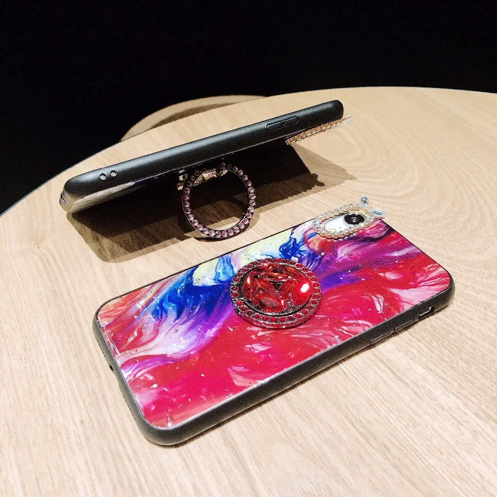 XINGDUO роскошный блестящий акварельный текстурный чехол для телефона iphone X 6S 7 PLUS