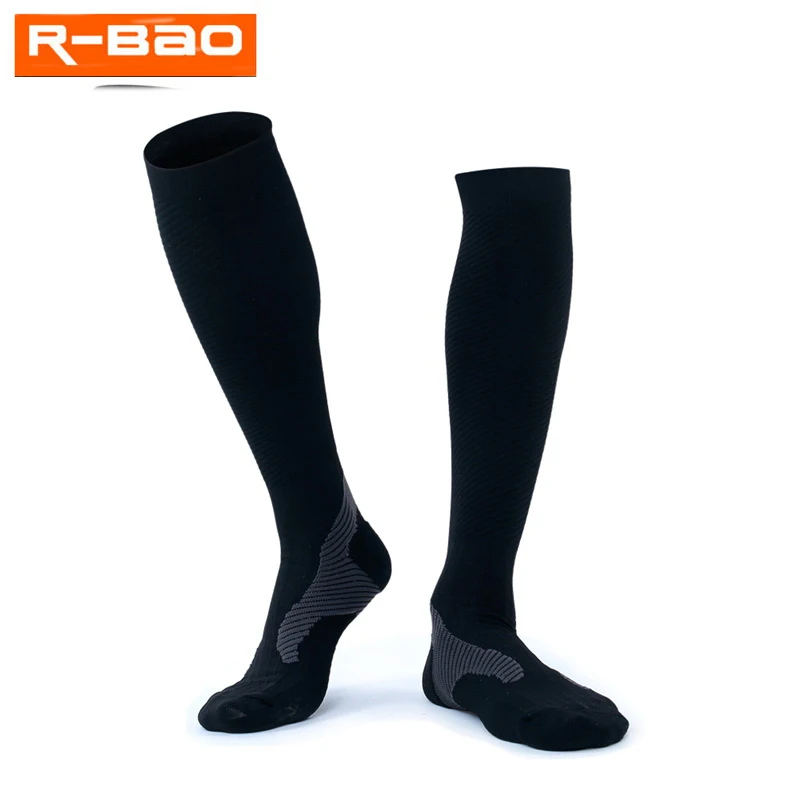 

R-BAO 1 pair long men's cycling socks run compression sport socks bike cycle socks fiets kousen meia de ciclismo calcetines mtb