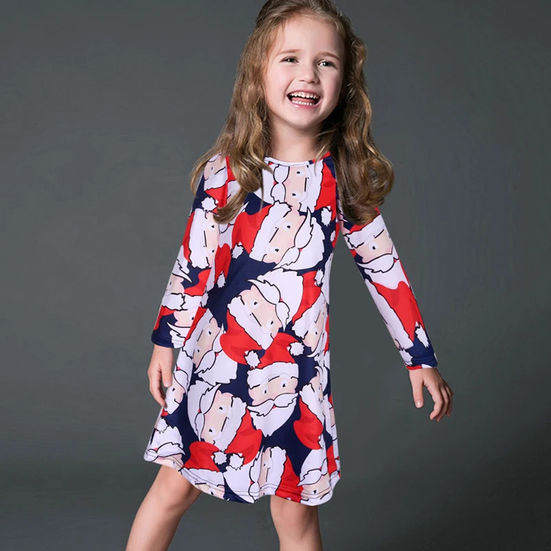 Новые европейские американские рождественские платья для девочек детские