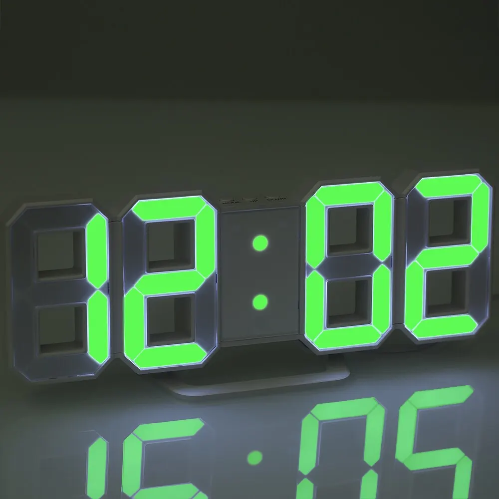 Светодиодный настенный цифровой дисплей 12H/24H с будильником и функцией повтора